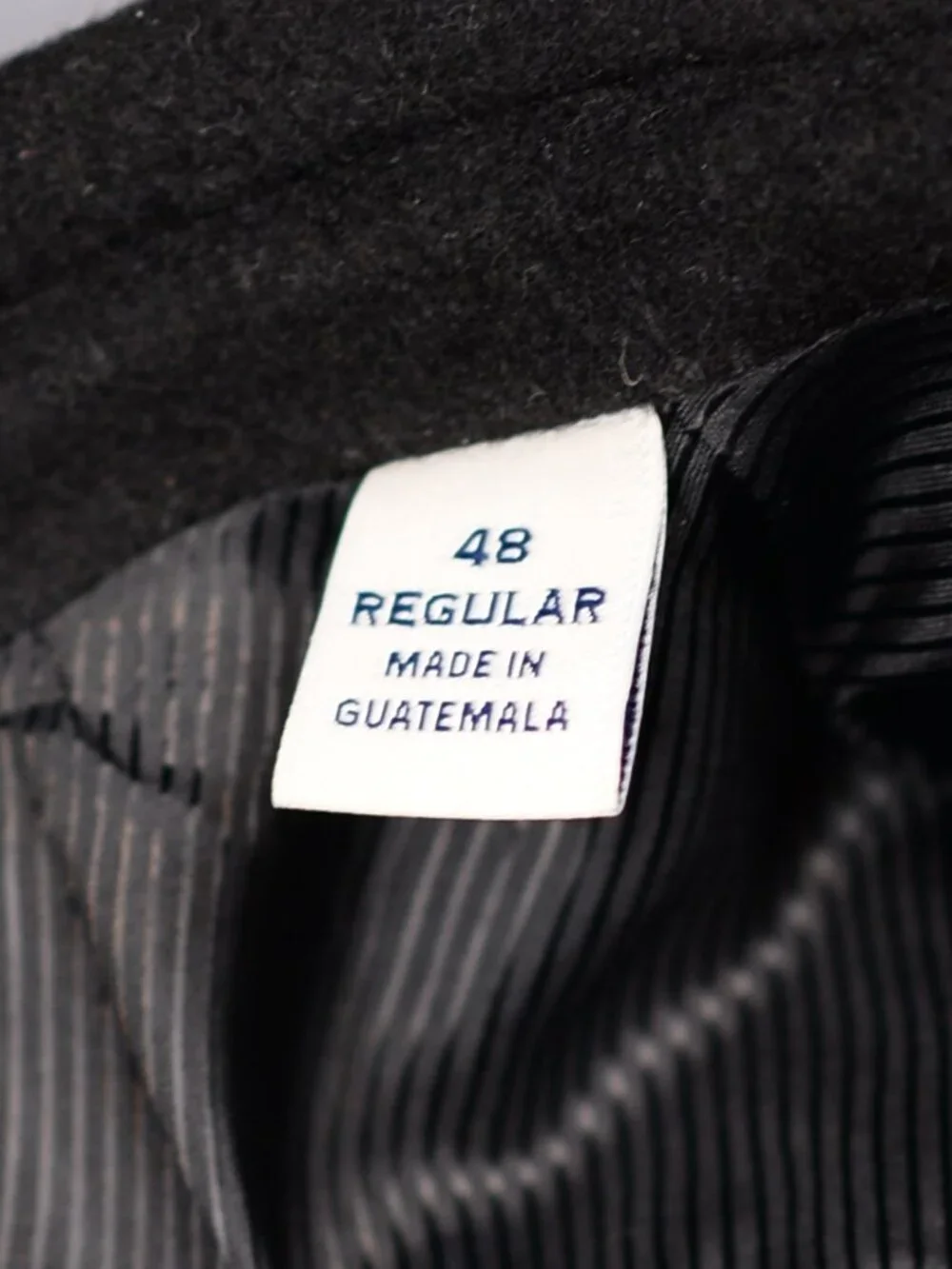 Joseph Abboud Black Wool Cashmere Blend Single Breasted Overcoat 48R